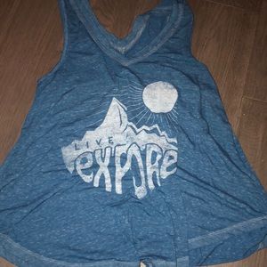 blue washed tank top